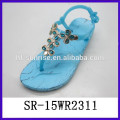 New design fashion jelly t strap jelly sandals with rhinestones sandals jelly sandals